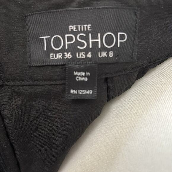 Topshop lace pencil midi skirt. Black blue burgundy. Faux leather waist. Sz 4P - Picture 7 of 12